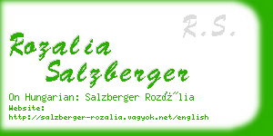 rozalia salzberger business card